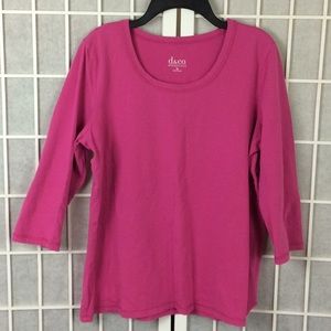Denim & Co. Essentials 3/4 Sleeve Top